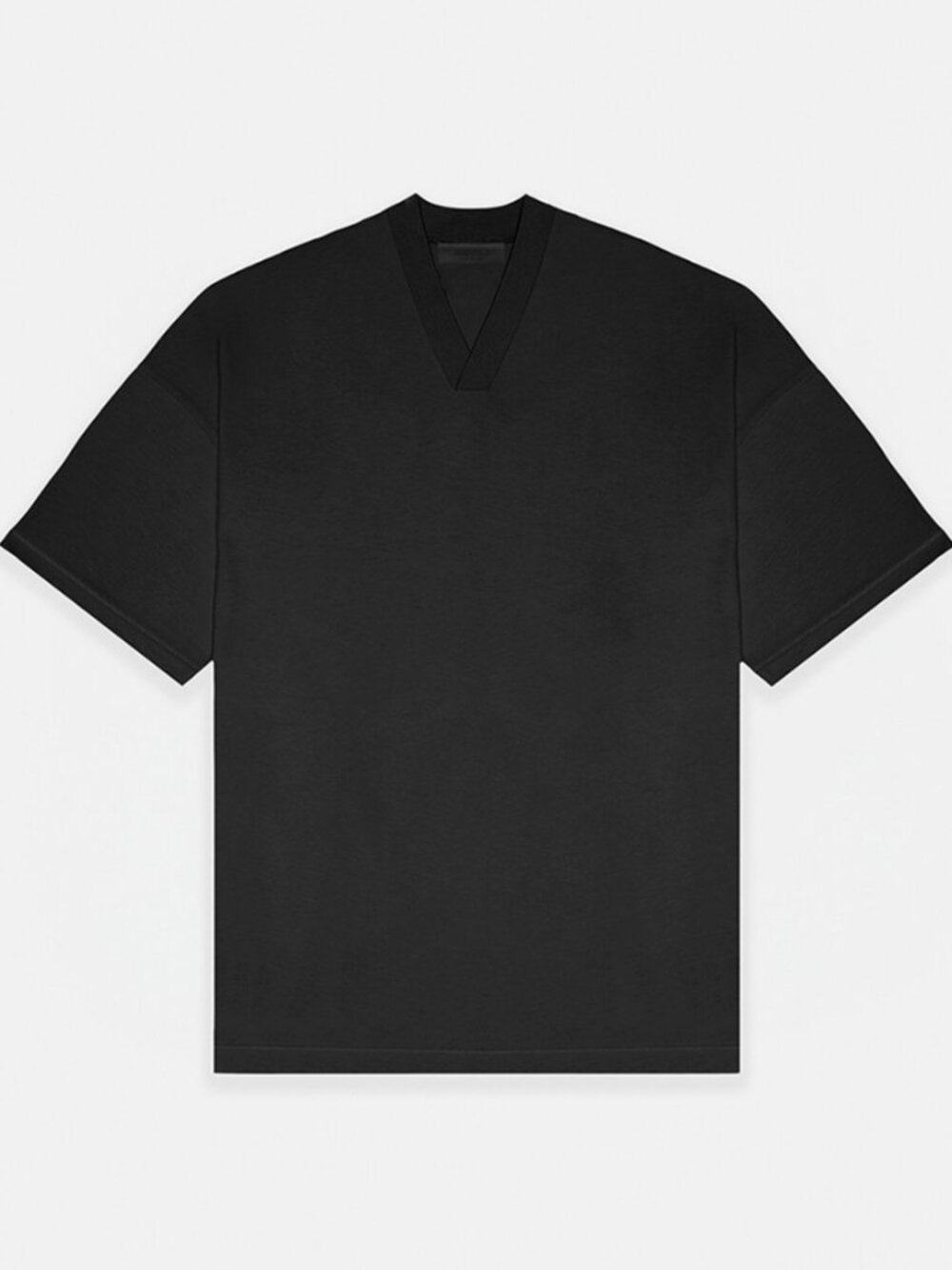 🔥Fear of God🔥 Essentials V Neck Tee XLG Black on Black Oversized Streetwear